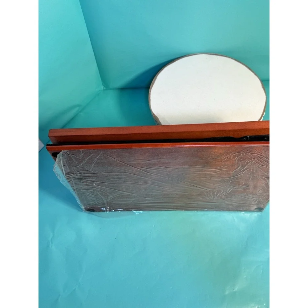 CHERRY WOOD PHOTO ALBUM BOOK-HOLDS 200 PHOTOS IN 4